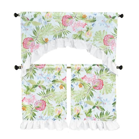 Korta Köksgardiner med Små Spetsgardiner