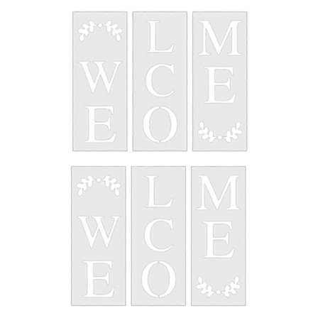 2Set Välkommen Skylt Välkommen Schablon Kit för Ytterdörr Välkommen Skylt för Målning på Trä Påsk Thanksgiving Jul