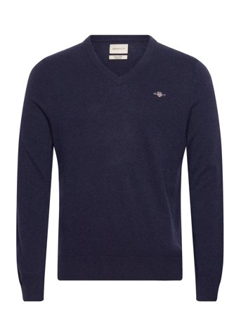 Extrafine Lambswool V-Neck Navy GANT