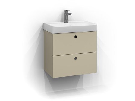 Svedbergs 294755 Tvättställsskåp sand, 2 lådor 55 cm, Badrum