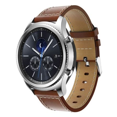 Samsung Gear S3 Frontier klockarmband i äkta läder - Brun