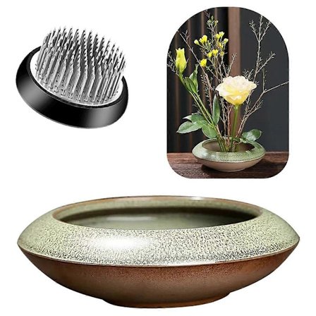 Ikebana Vase Sæt Keramisk Blomsterfrø Vase Blomsterfrø Vase til Udstillinger Mos & Hydroponiske Planter Dekor Gave B