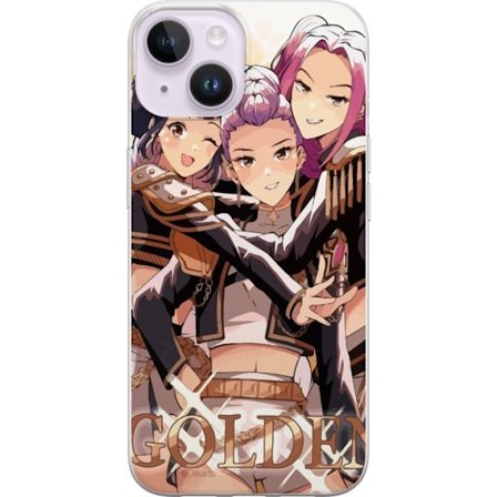 Kompatibelt Mobilskal till Apple Apple iPhone 14 Plus K-Pop Demon Hunters guld svart anime trio kpop e-sport inspirerad design kraftfull stil