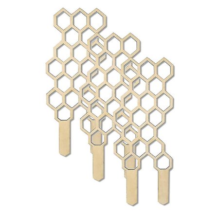 3 stk. klatrevinstativ til potteplanter, træstøtte, dekorativt espalier til blomster, C-formet