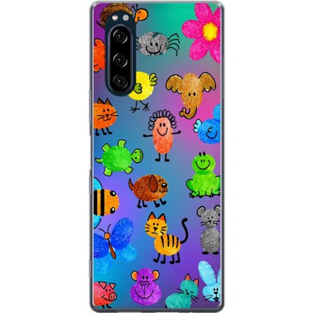 Yhteensopiva Puhelinkuori Sony Xperia 5 Little Scribble Friends