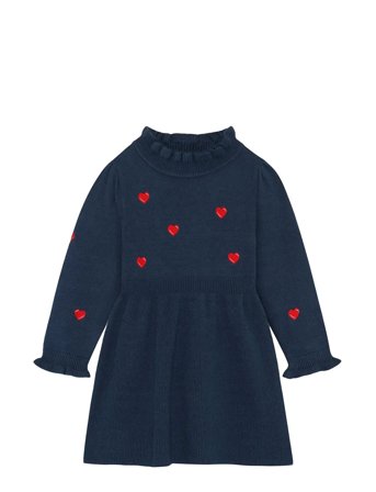 Fliink Benna Winter Dress - Navy - 3 Y