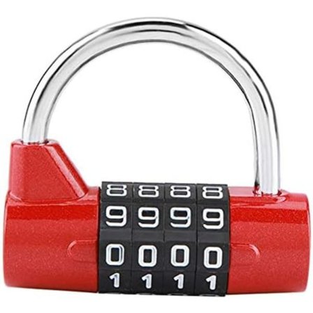 4-siffrig kombinationslås med ratt, för gymlocker, säkerhet, ZQKLA