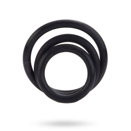 Calexotics: Cal Exotics Black Rubber Ring Set - Vuxen.dk: For ham