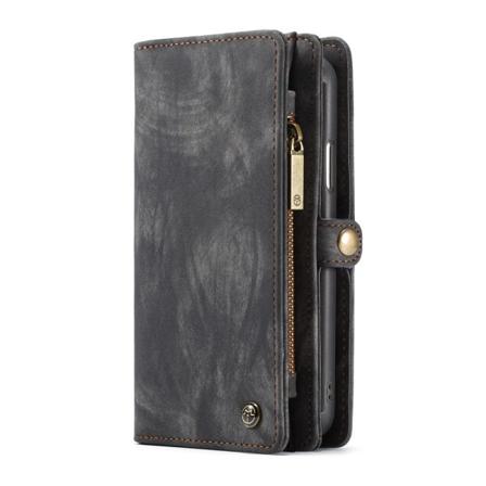 CASEME Irrotettava 2-in-1 Monipaikkainen Lompakkokotelo iPhone X Grey