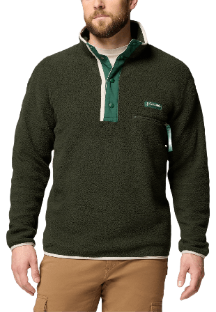 Columbia Helvetia II Half Snap Fleece Tröjor Herr Grön XL