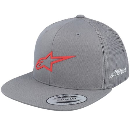Alpinestars - Grå trucker Caps - 3d Ageless Hat Grey/Red Trucker @ Hatstore