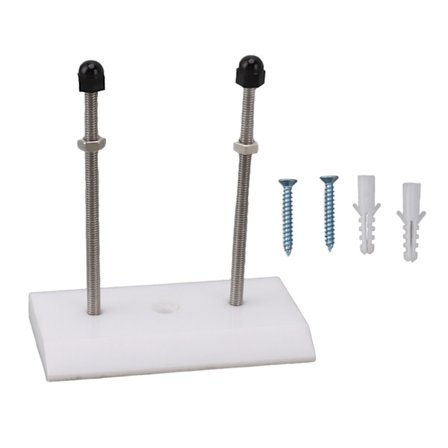 Kestävä akryylinen pystysuora kelluva rullalaudan seinäteline, erittäin vakaa laudan säilytysteline, valkoinen