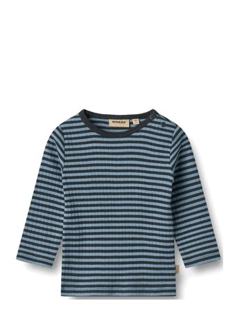 Wheat T-Shirt L/S Stig - Blue - 86