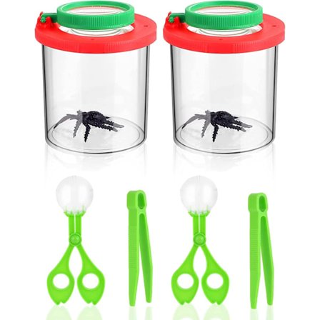 Kop forstørrelsesglas sæt 2 stykker forstørrelsesglas boks, 2 stykker insekt
