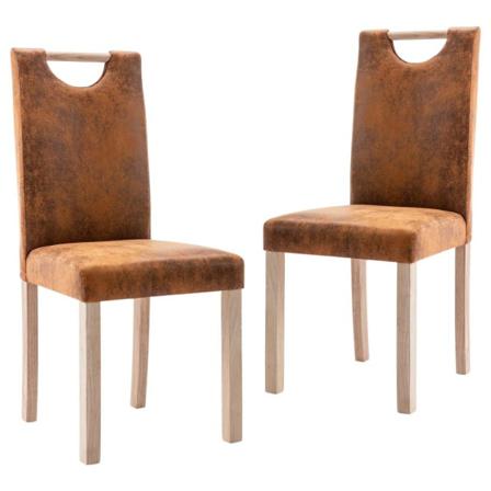 Vidaxl Matstolar 2 St Brun Konstmocka Brun