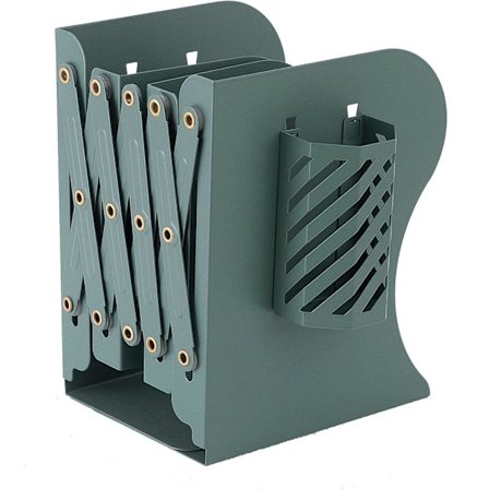 1 stk utvidbar bokstøtte, justerbar bokstøtte i metall egnet for tunge bøker