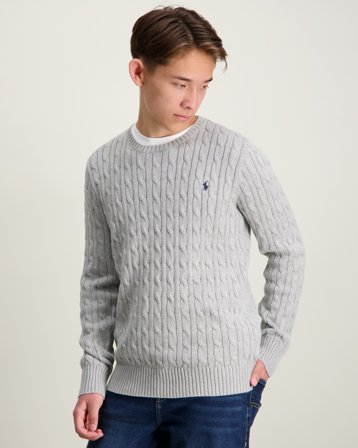Polo Ralph Lauren Cable-Knit Cotton Sweater Grijs Truien Jongens - Kids Brand Store