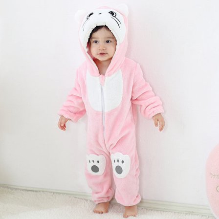 Mub- MICHLEY Design dit eget design Børne Flannel Rompers Drenge Hættetrøje Tøj Heldragt Dyr Baby Kostume