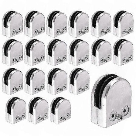 20 stk Rustfritt Stål Glassholder Glassklemme