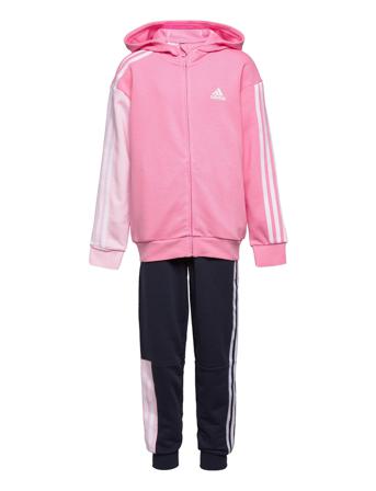 3-Stripes French Terry Set Sets Tracksuits Lyserød Adidas Performance