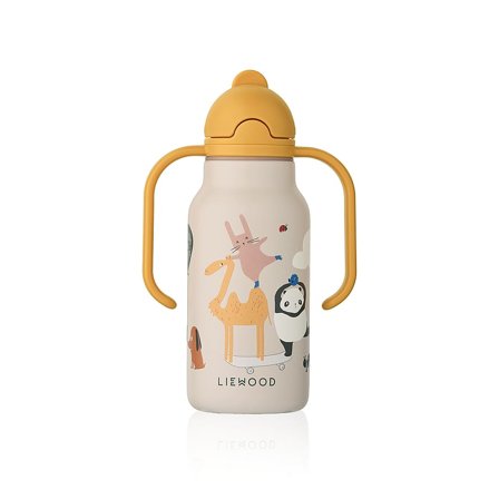 LIEWOOD Kimmie Vandflaske 250 ml Aroundtheworld / Sandy 250 ml, Børn & Forældre, Service, Termoflasker