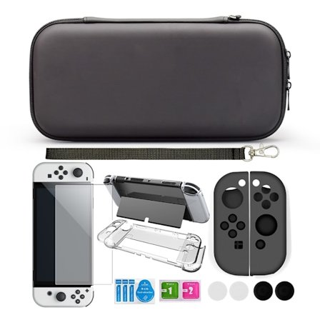 INF Switch OLED etui med 9 tilbehørsdele