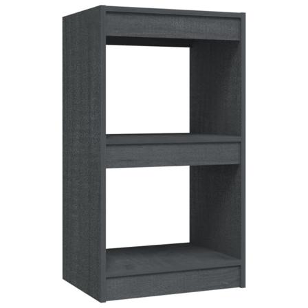 Vidaxl Bokhylla Grå 40x30x71,5 Cm Massiv Furu Grå