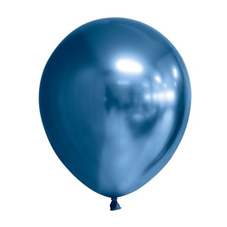 Ballong Blank Blå Spegelballong 6-pack 30 cm Latex