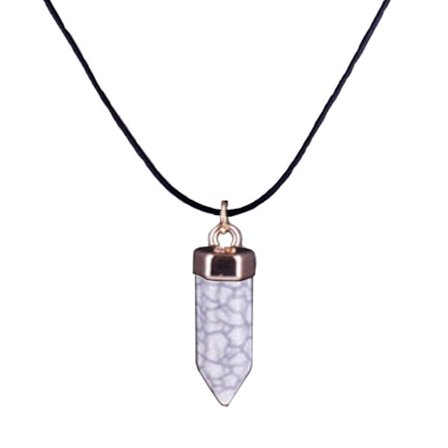 Halskæde med hvid howlit energi ved harpiks liter