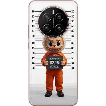 Yhteensopiva Puhelinkuori Honor Honor Magic7 Söpö piirretty pupuhahmo vankilavaatteissa ja vankinumerolla taustana mittamerkinnät