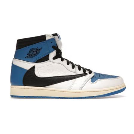 Jordan Sneakers 1 High Travis Scott x Fragment , Wit , Heren , Maat: 44 EU