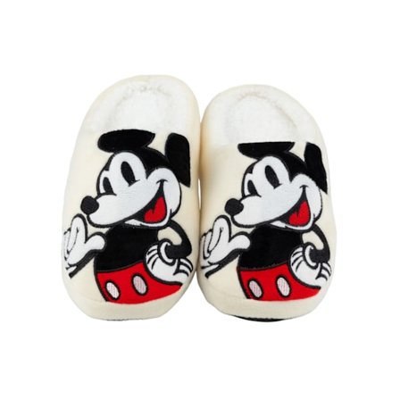 Disney Dam/Damtofflor Mickey Mouse 3 UK-4 UK Vit/Svart