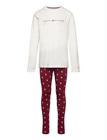 Ls Pj Legging Print Set Pyjamassæt White Tommy Hilfiger