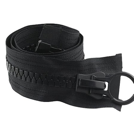 super stor sort separbar glidelås glidelås for jakketelt (svart)