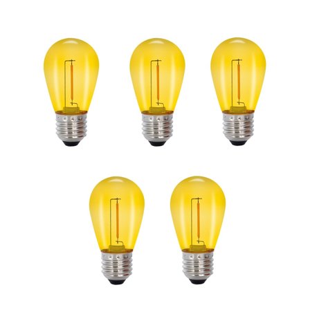 LightsOn Deco 5124 LED-lampa E27, 30 lm, 0,3 W, 5-pack Gul, Belysning