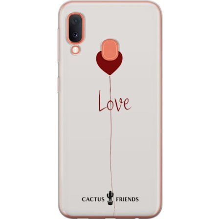 Yhteensopiva Puhelinkuori Samsung Samsung Galaxy A20e Cactus and Friends - Love Balloon Minimal