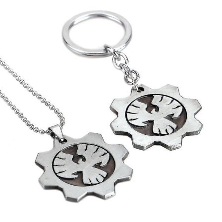 IC CNE Gears Of War Alloy Nyckelring Halsband 2-pack