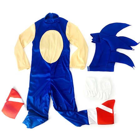 Kid Sonic Stage Costume Halloween Party Doll Cosplay Bursdag W