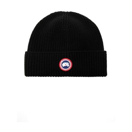 Canada Goose Logo-patched Hoed , Zwart , Heren , Maat: ONE Size Hoeden