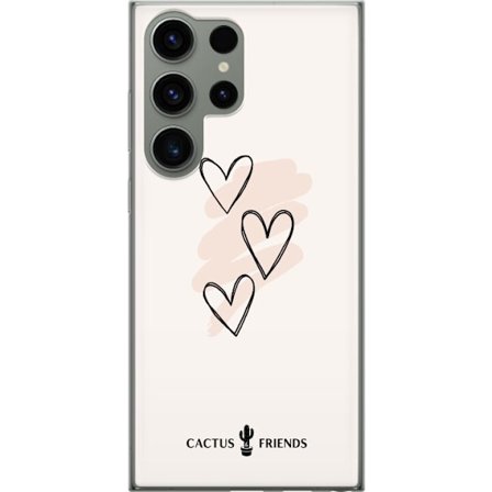 Kompatibel Mobilcover til Samsung Samsung Galaxy S23 Ultra Cactus and Friends - Soft Romance Sketch