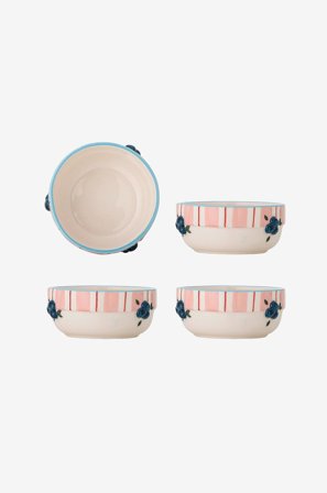 Bloomingville - Carry Skål, set om 4 - Rosa - Skålar - Från Homeroom
