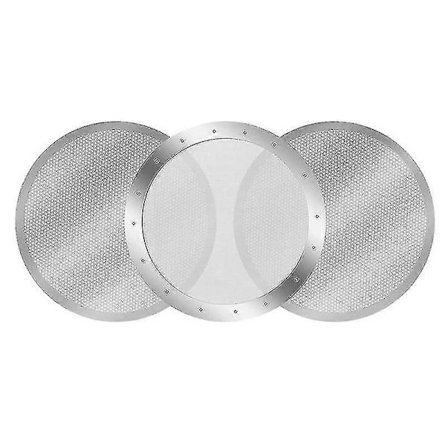 3-pak Metallisk Kaffefilter Mesh Kompatibel med Aeropress Kaffemaskine, Sølv 2025th