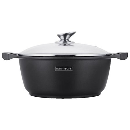 Marmit med non-stick beläggning i marmor - D 20 cm - Svart