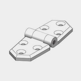 Bisagra de escotilla TruDesign, 96 x 35 mm, compuesto, blanco