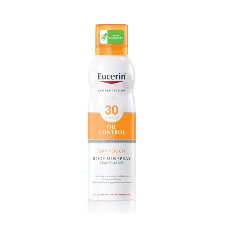 Eucerin Oil Control Sun Spray Transparent Dry Touch SPF30 200ml - Spray solare corpo alta prot.