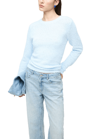 Vila Vidalo O-Neck L/S Knit Top Stickat Dam Blå XL