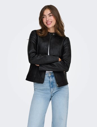 JDY Jdyemily Faux Leather Jacket Otw Noos - Black - 34