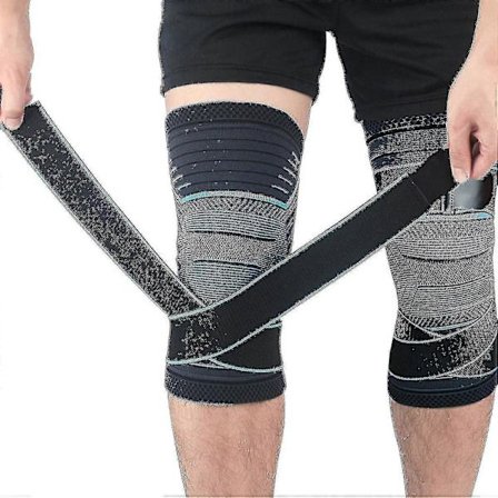 Knæbeskyttere 1 par Knækompressionsærmer med justerbare stropper til mænd og kvinder, professionel knæstøtte til meniskrivning, gigt