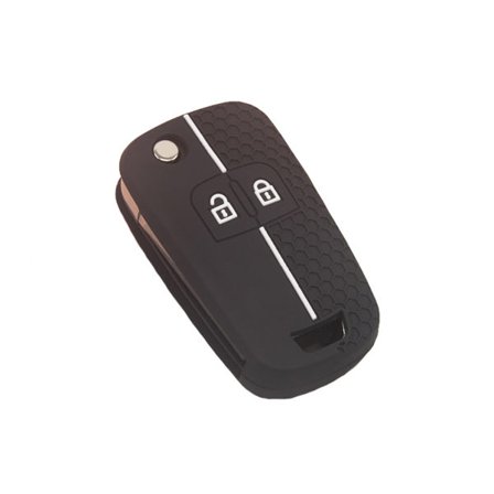 Silikone nøgleetui kompatibelt med Opel Astra Combo, Honeycomb tekstur bilnøglebeskytter White