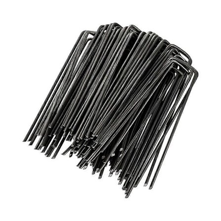 Specialtyg Trädgårdsspik Gräsmatta Trädgårdsspik Galvaniserad U Jordspik Snedsnittspik Amazon U Trädgårdsspik 15*3cm Svart 10st